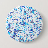 Hebrew Ronde Button 7,6 Cm (Voorkant)