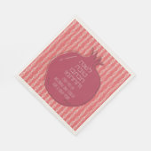 Hebrew Rosh Hashana Greetings met een Pomegranaat Servet (Hoek)