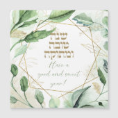 Hebrew Rosh Hashana Greetings Waterverf Leaves (Voorkant)