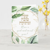 Hebrew Rosh Hashana Greetings Waterverf Leaves Kaart (Gele Bloem)