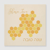 Hebrew Shana Tova Happy New Jwish Year Honeycomb (Voorkant)