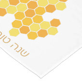 Hebrew Shana Tova Happy New Jwish Year Honeycomb  Korte Tafelloper (Hoek)