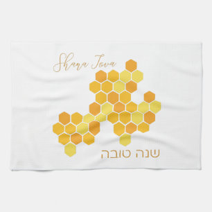 Hebrew Shana Tova Happy New Jwish Year Honeycomb  Theedoek