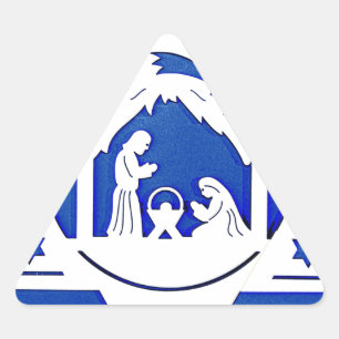 HEBREW STAR MET NATIVITEITSCHRISTMAS STICKER