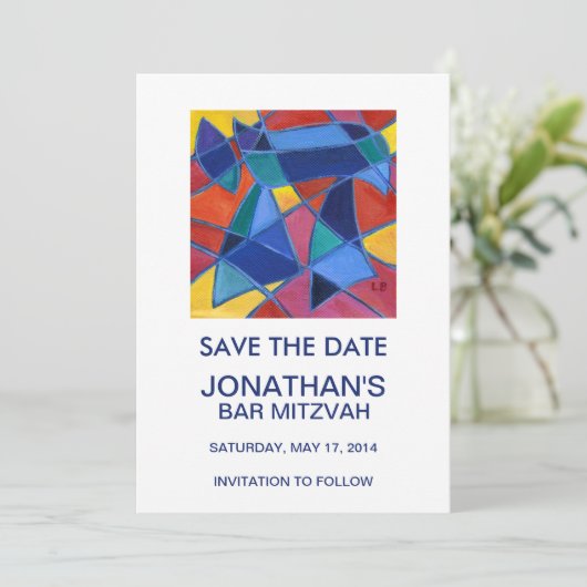 Hebrew Word Chai - Life Save The Date (Staand voorkant)