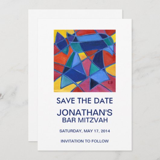 Hebrew Word Chai - Life Save The Date (Voorkant / Achterkant)