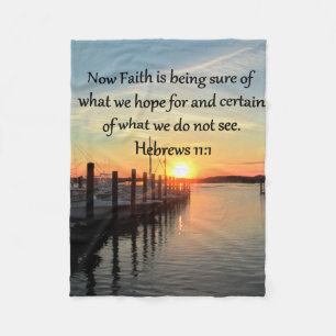 HEBREWS 11:11 SUNSET ONTWERP FLEECE DEKEN