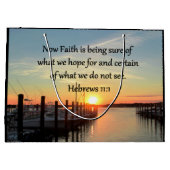 HEBREWS 11:11 SUNSET ONTWERP LARGE CADEAUTASJE (Achterkant)