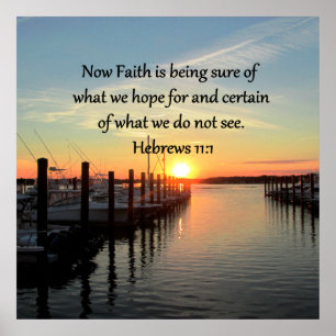 HEBREWS 11:11 SUNSET ONTWERP POSTER