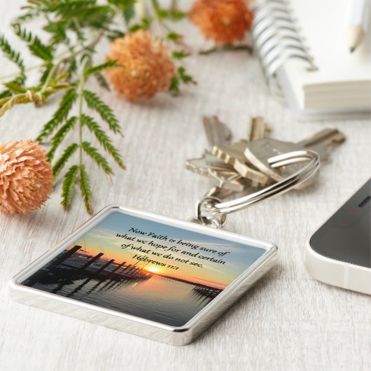 HEBREWS 11:11 SUNSET ONTWERP SLEUTELHANGER (Zijkant)