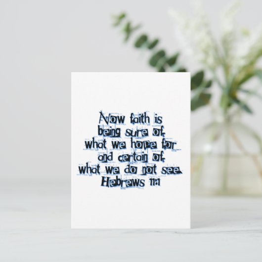 Hebrews 11:1 briefkaart (Staand voorkant)