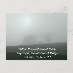 Hebrews 11:1 briefkaart