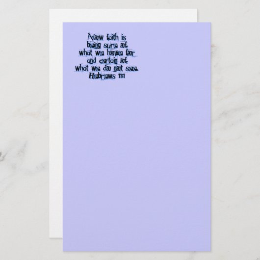 Hebrews 11:1 briefpapier (Voorkant / Achterkant)