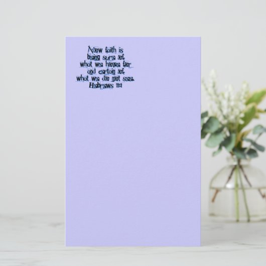 Hebrews 11:1 briefpapier (Staand voorkant)