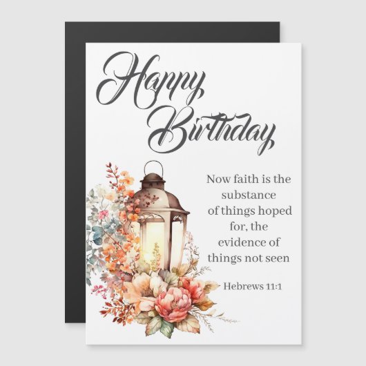 Hebrews 11:1 Christian Birthday Wishes (Voorkant / Achterkant)