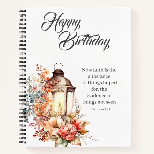 Hebrews 11:1 Christian Birthday Wishes Journal Notitieboek (Voorkant)