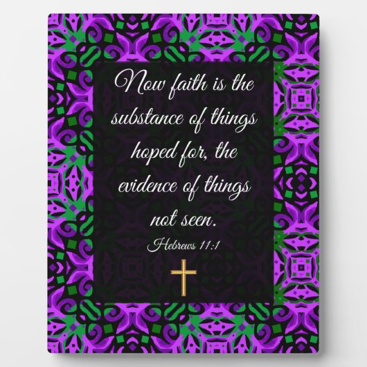 Hebrews 11:1 fotoplaat (Voorkant)