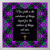 Hebrews 11:1 poster (Voorkant)