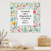 Hebrews 11:1 Poster (Keuken)