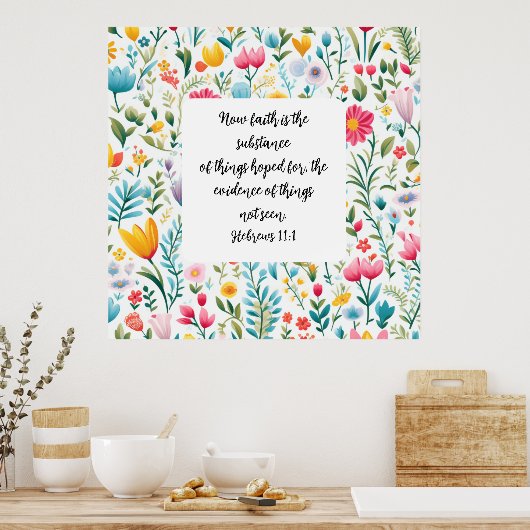 Hebrews 11:1 Poster (Keuken)