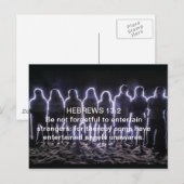 HEBREWS 13:2-BINNENHOEK BRIEFKAART (Voorkant / Achterkant)