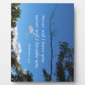 Hebrews 13:5 Never will I leave you Fotoplaat (Voorkant)