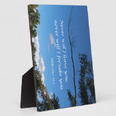 Hebrews 13:5 Never will I leave you Fotoplaat (Zijkant)