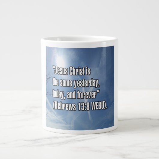 Hebrews 13:8 WEBU Mug Grote Koffiekop (Voorkant)