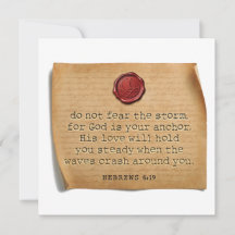 HEBREWS 6:19 - Personalized Notecard