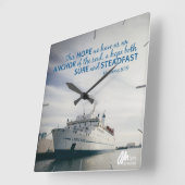 Hebrews 6:19 Wall Clock Vierkante Klok (Hoek)