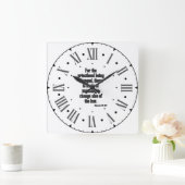 Hebrews 7:12 KJV Bible Verse Roman Numeral Vierkante Klok (Huis)