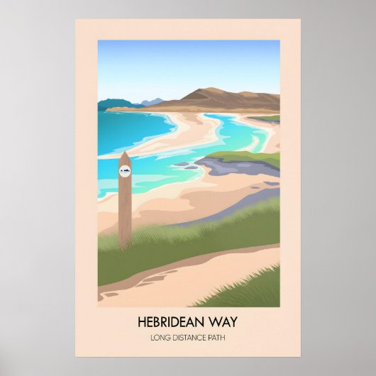 Hebridean Way Lange Afstand Wandelpad Reizen Poster (Voorkant)