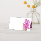 Hebrideau orchidee botanische kunst bruiloft plaatskaartje (Achterkant)