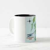Hebriden Scotland reiskaart. Tweekleurige Koffiemok (Voorkant links)