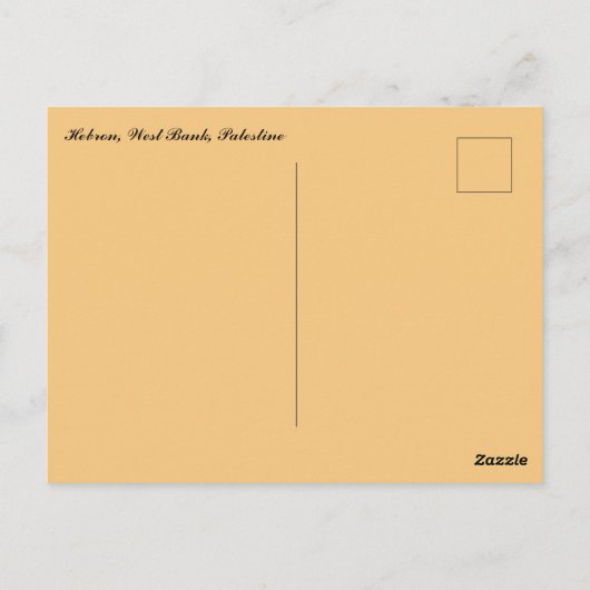 Hebron West Bank Palestine Briefkaart (Achterkant)