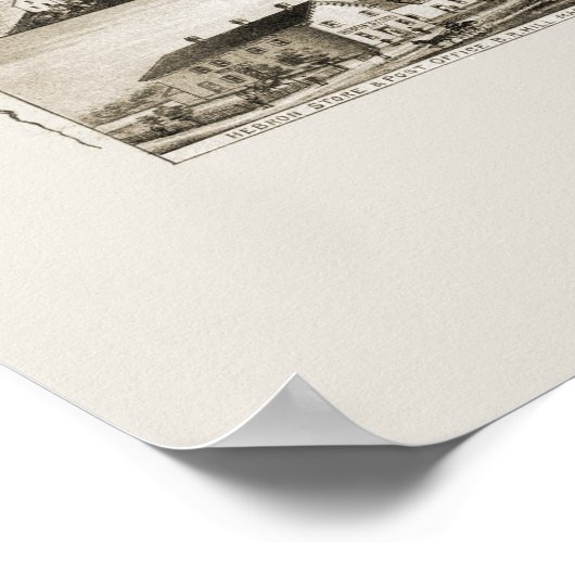 Hebronville, MA Panoramic Map - 1891 Poster (Hoek)