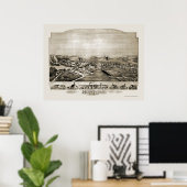 Hebronville, MA Panoramic Map - 1891 Poster (Thuiskantoor)