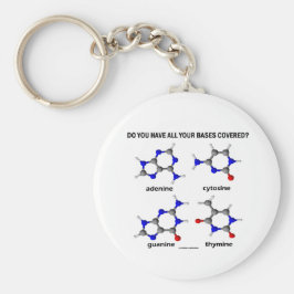 Hebt u al uw basen gedekt? (DNA-basen) Sleutelhanger