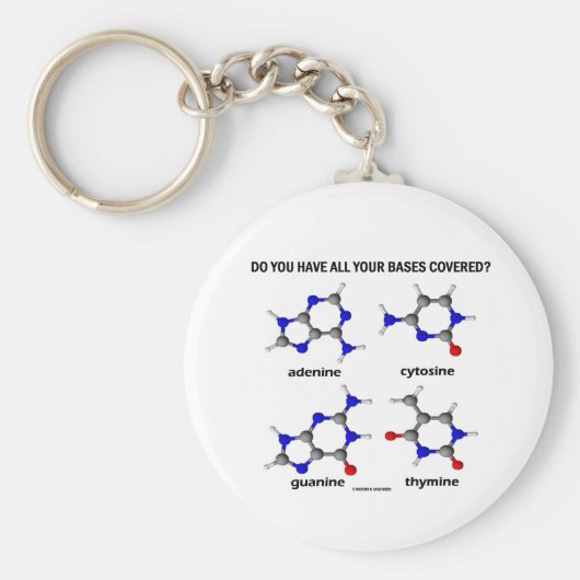 Hebt u al uw basen gedekt? (DNA-basen) Sleutelhanger (Voorkant)