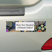 Hebt u een achtergrond van Diatom bedank Bumpersticker (Op auto)
