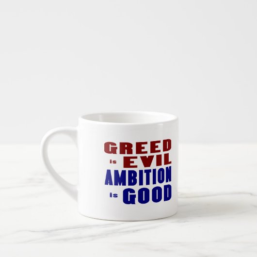 Hebzucht en ambitie espresso kop (Links)