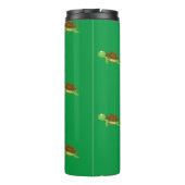 Hebzucht rood moderne schildpad tumbler thermosbeker (Achterkant)