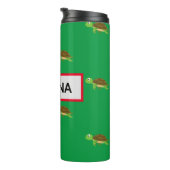 Hebzucht rood moderne schildpad tumbler thermosbeker (Geroteerd rechts)