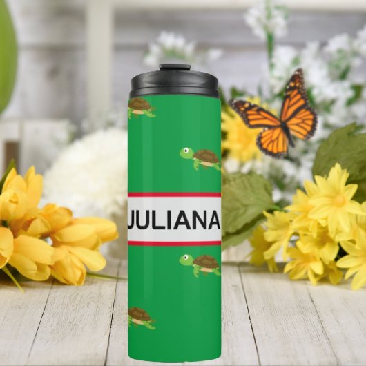 Hebzucht rood moderne schildpad tumbler thermosbeker