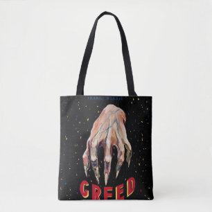 Hebzucht vintage poster tote bag