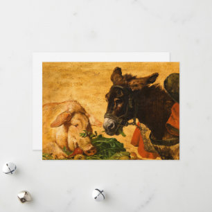 Hebzuchtig en lui, gematigd en ijverig feestdagenkaart