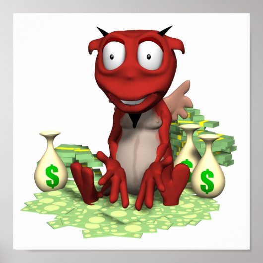 hebzuchtige duivel poster (Voorkant)