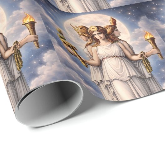 Hecate Drievoudige Godin Hemelse Maan Kunst – myth Cadeaupapier (Rol Hoek)