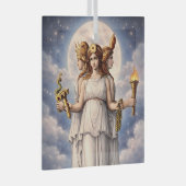 Hecate Drievoudige Godin Hemelse Maan Kunst – myth Glas Ornament (Voorkant Rechts)