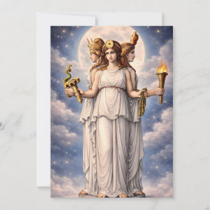 Hecate Drievoudige Godin Hemelse Maan Kunst – myth Kaart